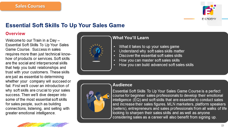 Essential Soft Skills To Up Your Sales Game Course Overview 2